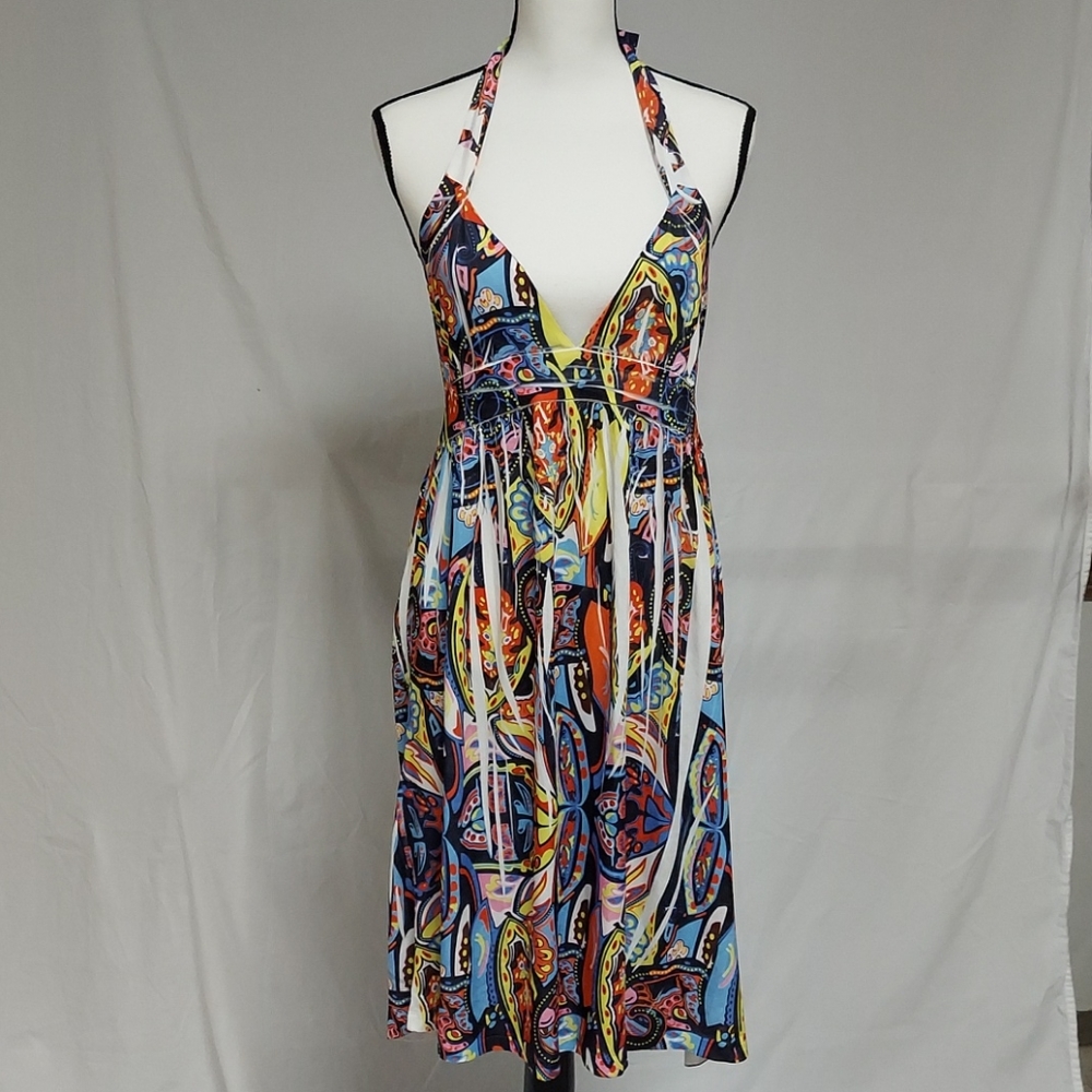 Colorful Belize Halter Dress